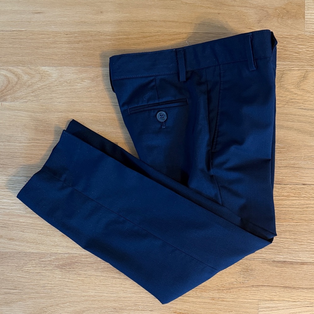 Boys Nordstrom Classic Navy Blue Dress Suit Pants, Size 5